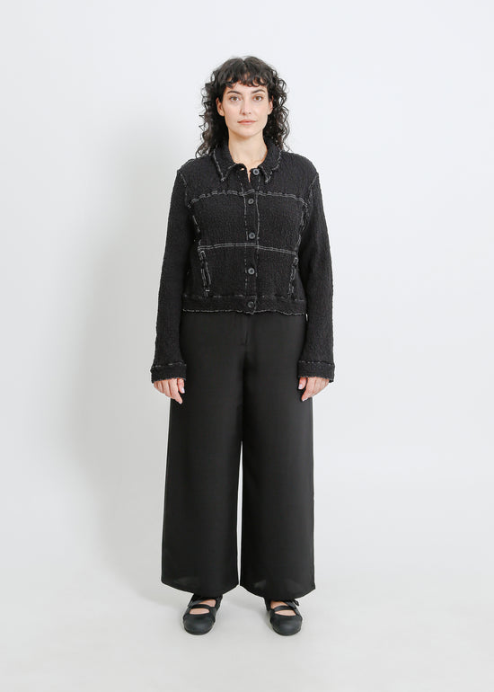 BRYN PLEAT JACKET / BLACK