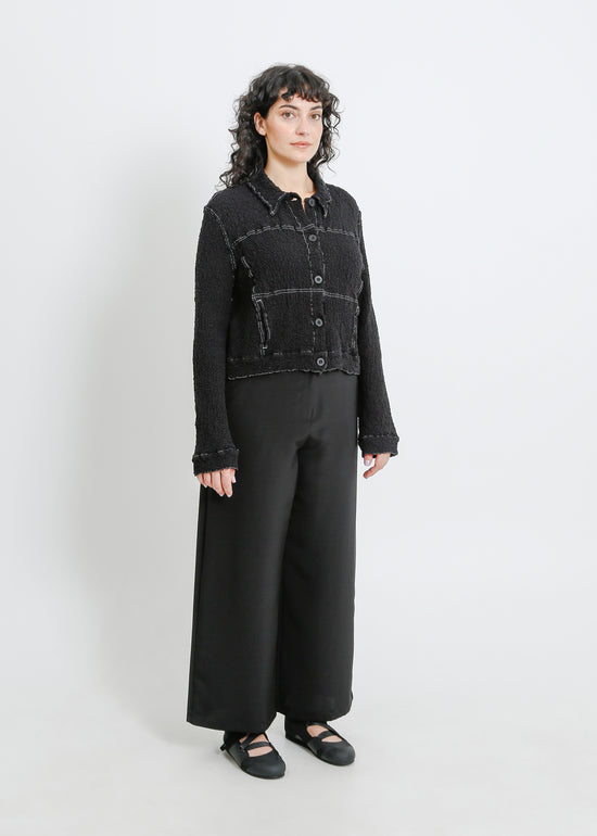 BRYN PLEAT JACKET / BLACK