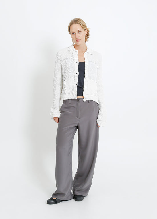 BRYN PLEAT JACKET / WHITE