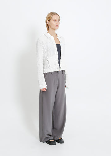 BRYN PLEAT JACKET / WHITE