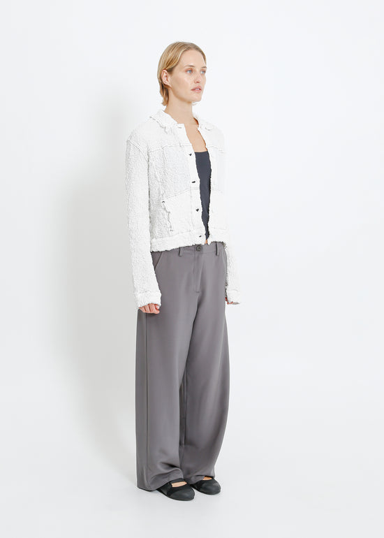 BRYN PLEAT JACKET / WHITE