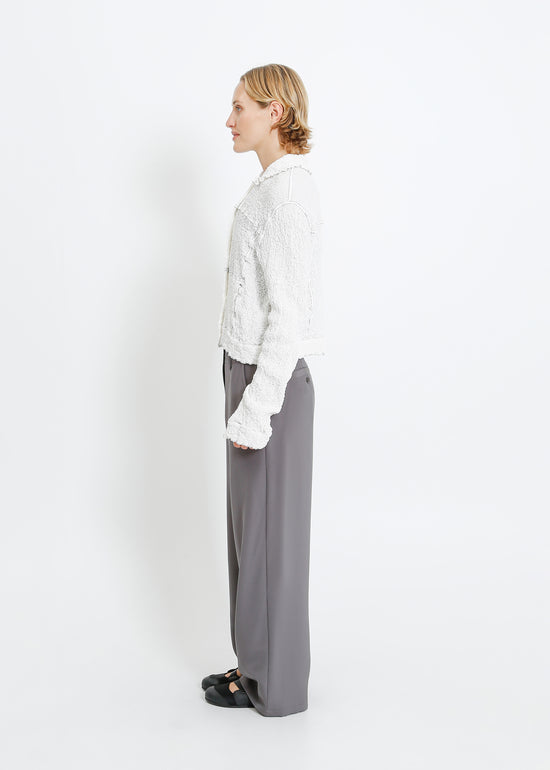 BRYN PLEAT JACKET / WHITE