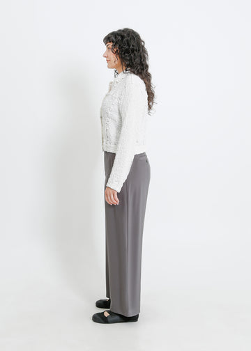 BRYN PLEAT JACKET / WHITE