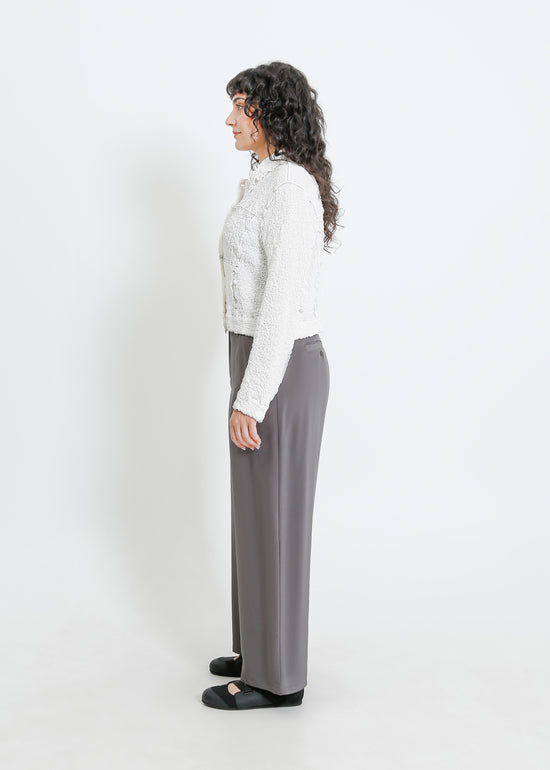 BRYN PLEAT JACKET / WHITE