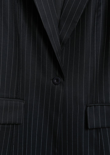 CARUSO BLAZER / BLACK-WHITE PINSTRIPE