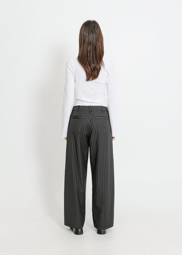 SOFIA TROUSER / BLACK-WHITE