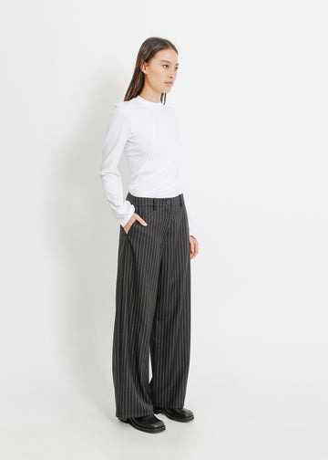 SOFIA TROUSER / BLACK-WHITE