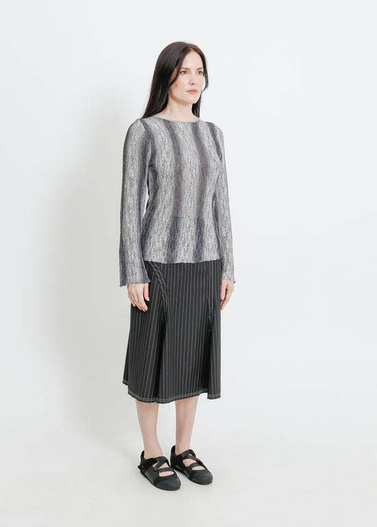HERA KNIT TOP / GRAPHITE GRADIENT