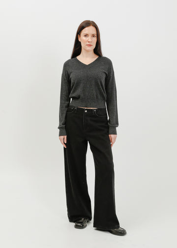 Nicolas Knit Top / Charcoal