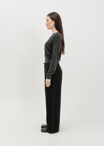 Nicolas Knit Top / Charcoal