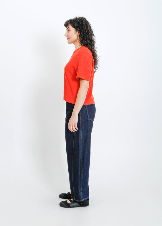 Gaya Knit Tee / Flame Marle