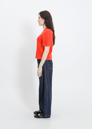 Gaya Knit Tee / Flame Marle
