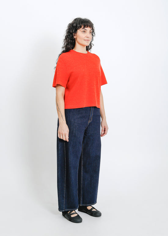 Gaya Knit Tee / Flame Marle