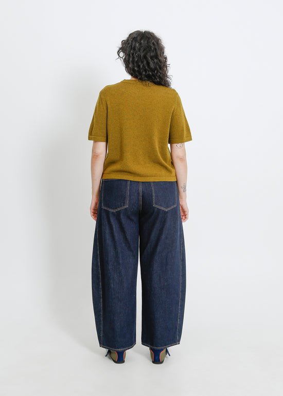 Gaya Knit Tee / Olive Marle