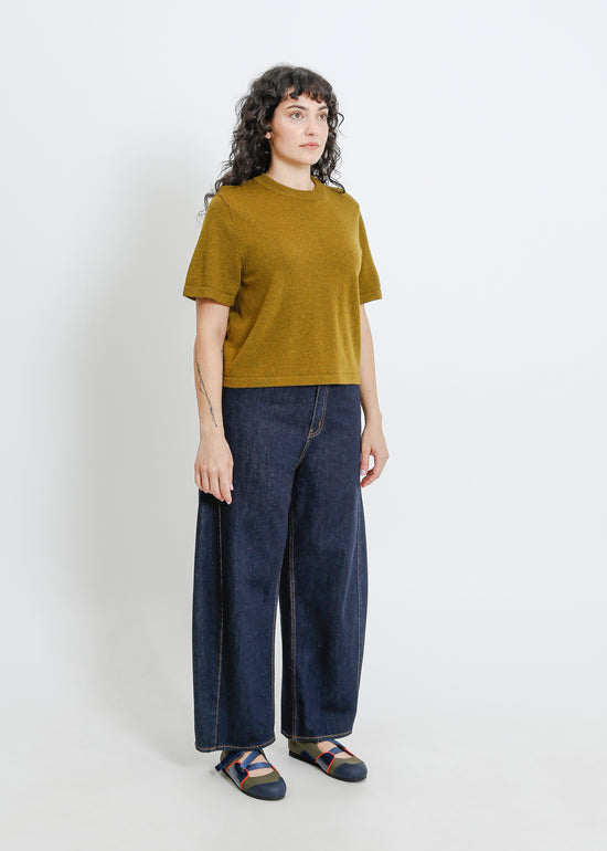 Gaya Knit Tee / Olive Marle