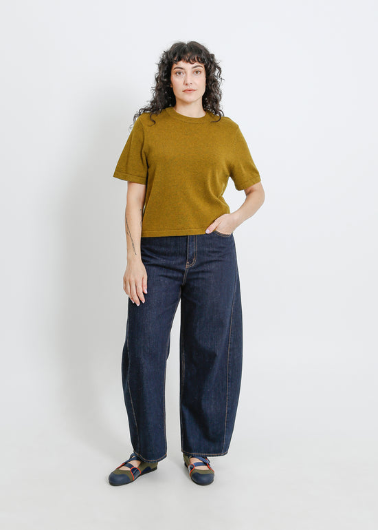 Gaya Knit Tee / Olive Marle