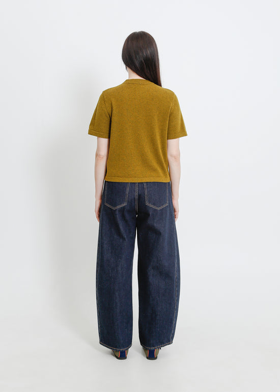 Gaya Knit Tee / Olive Marle