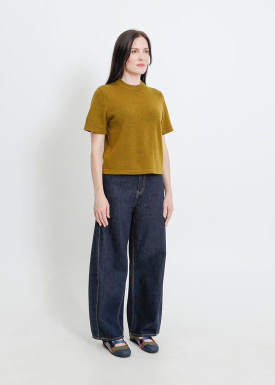 Gaya Knit Tee / Olive Marle