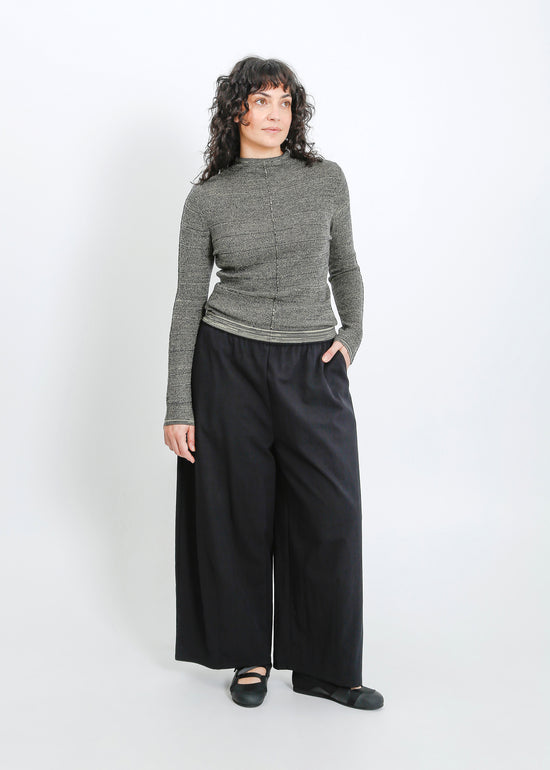 Sana Knit Top / Moss-Navy