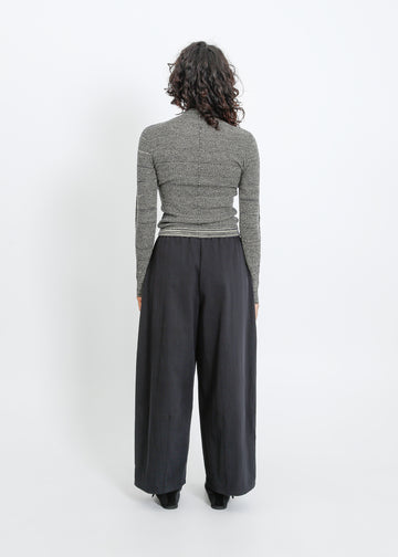 Sana Knit Top / Moss-Navy