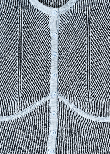 OTIS KNIT CARDI / BLUE-BLACK