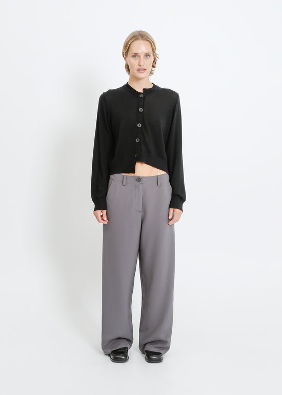 SEAMUS KNIT CARDI / BLACK