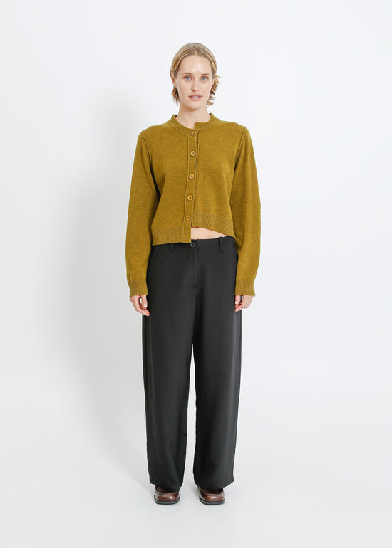 SEAMUS KNIT CARDI / OLIVE MARLE