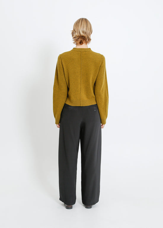 SEAMUS KNIT CARDI / OLIVE MARLE
