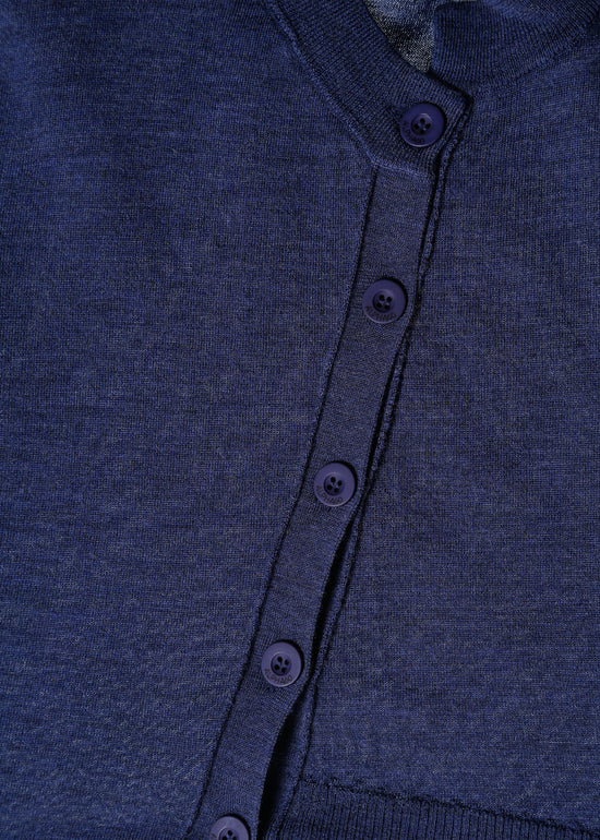 Seamus Knit Cardi / Steelblue Marle