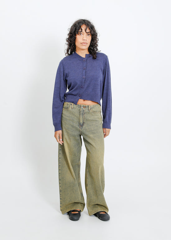 Seamus Knit Cardi / Steelblue Marle