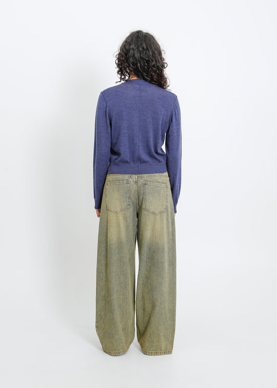 Seamus Knit Cardi / Steelblue Marle