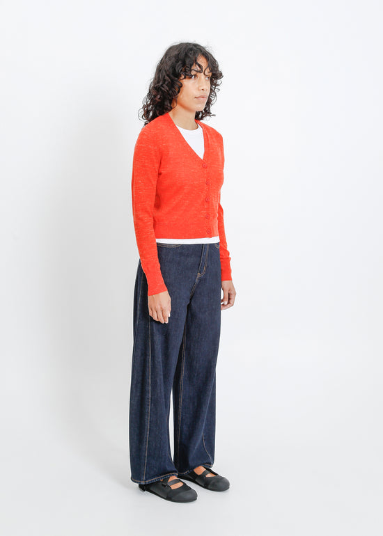 Rafi Knit Cardi / Flame Marle