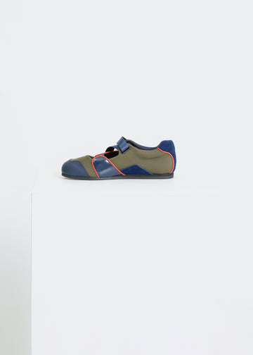 BECK SNEAKER / NAVY-KHAKI-FLAME