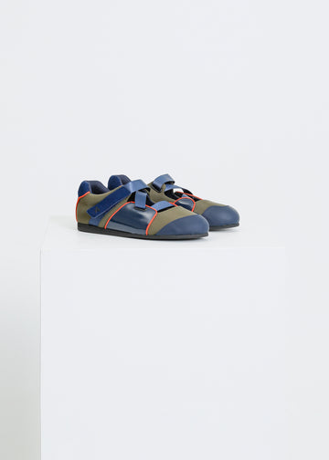 BECK SNEAKER / NAVY-KHAKI-FLAME