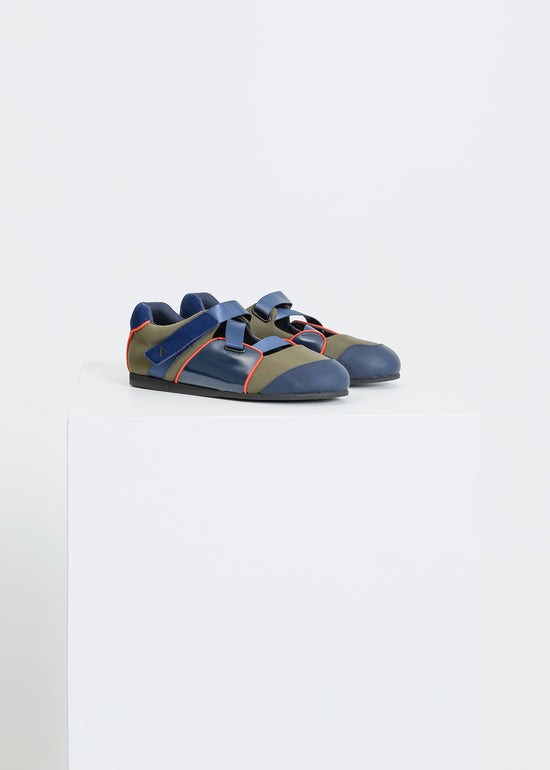 BECK SNEAKER / NAVY-KHAKI-FLAME