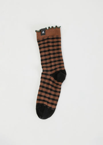 Loni Sock / Brown-Black-Khaki