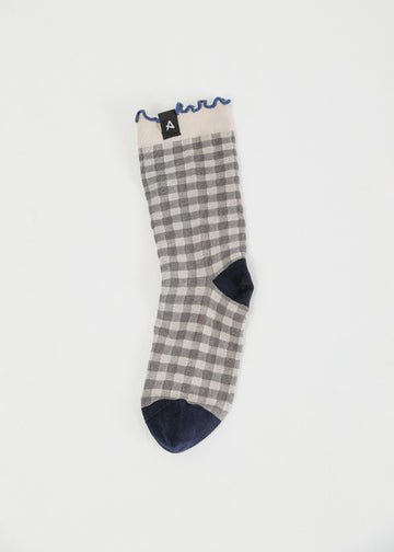 Loni Sock / Cream-Grey-Navy