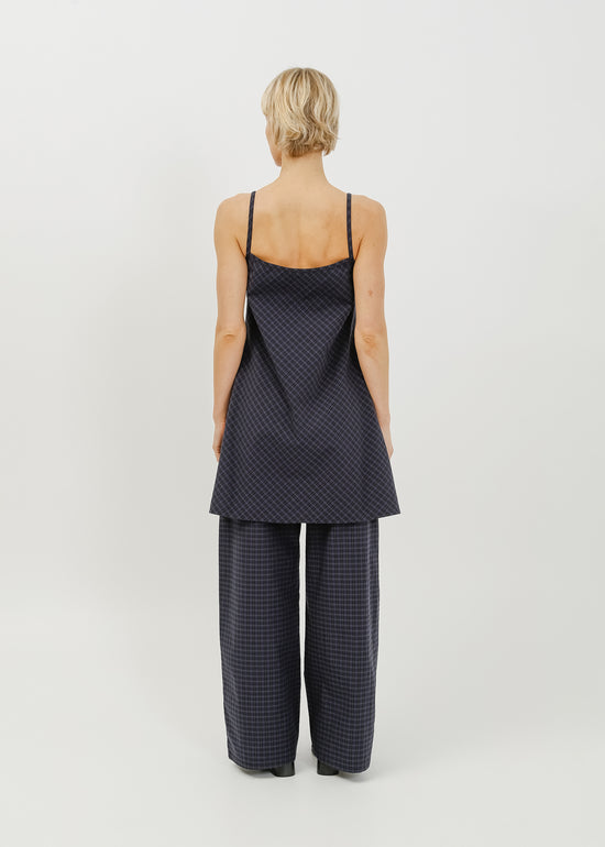 Cedar Dress / Black-Navy Check