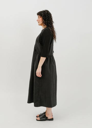 Roy Pinafore Dress / Black