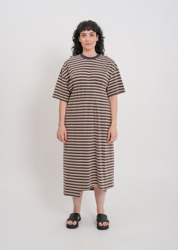Mariette Tee Dress / Beige-Navy