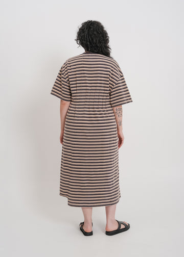 Mariette Tee Dress / Beige-Navy