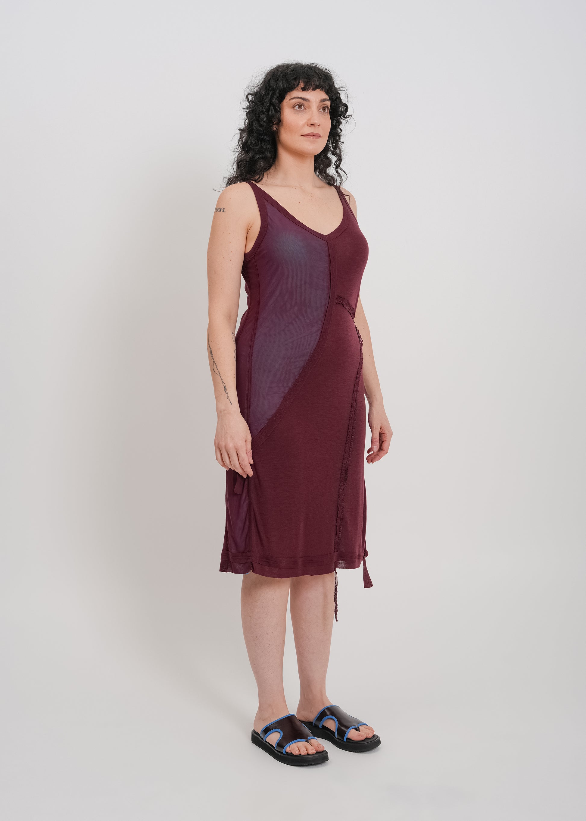 Odette Dress / Burnt Maroon-Blue - 
Burnt Maroon Blue (image 8)
