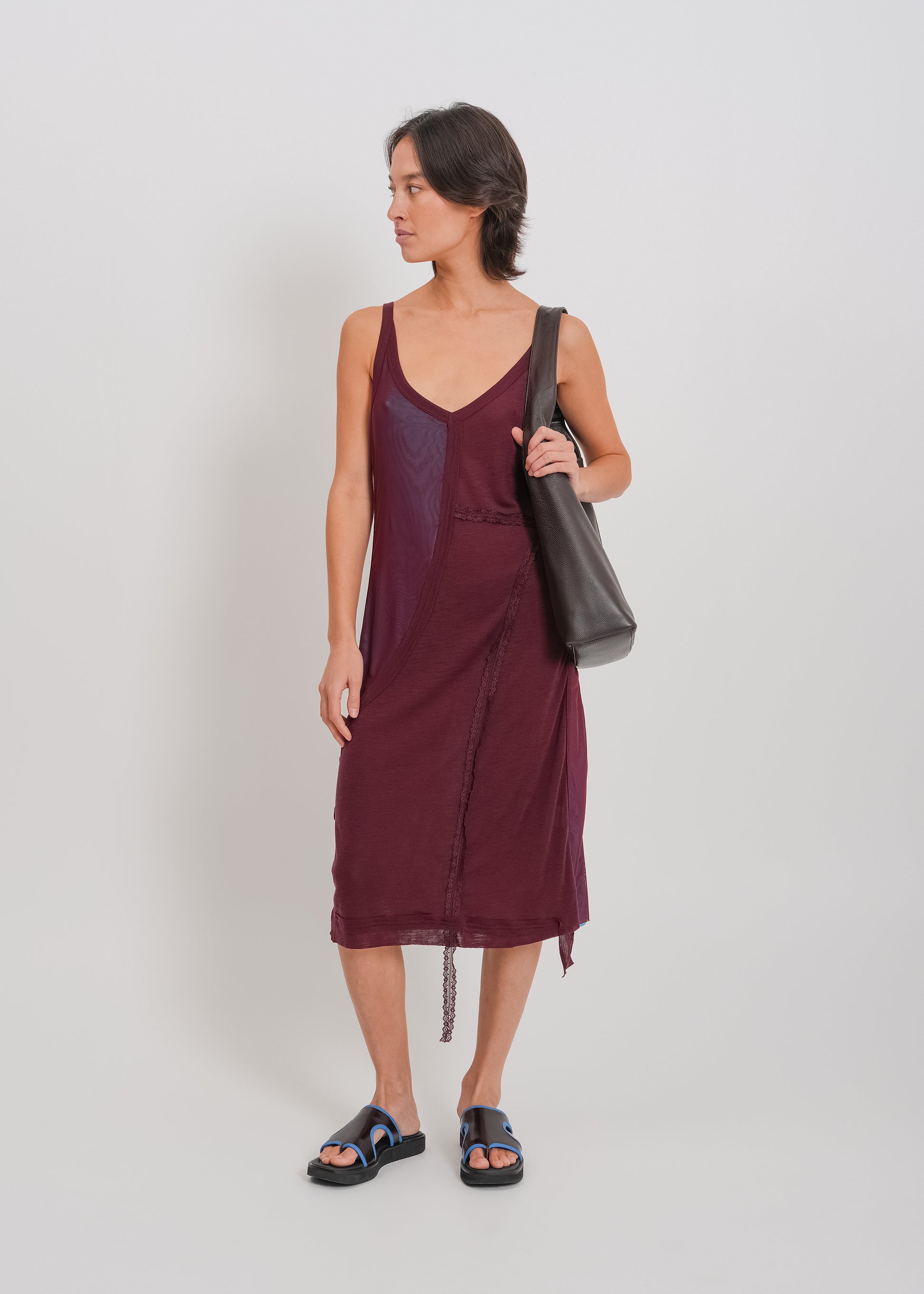 Odette Dress / Burnt Maroon-Blue - 
Burnt Maroon Blue (image 6)