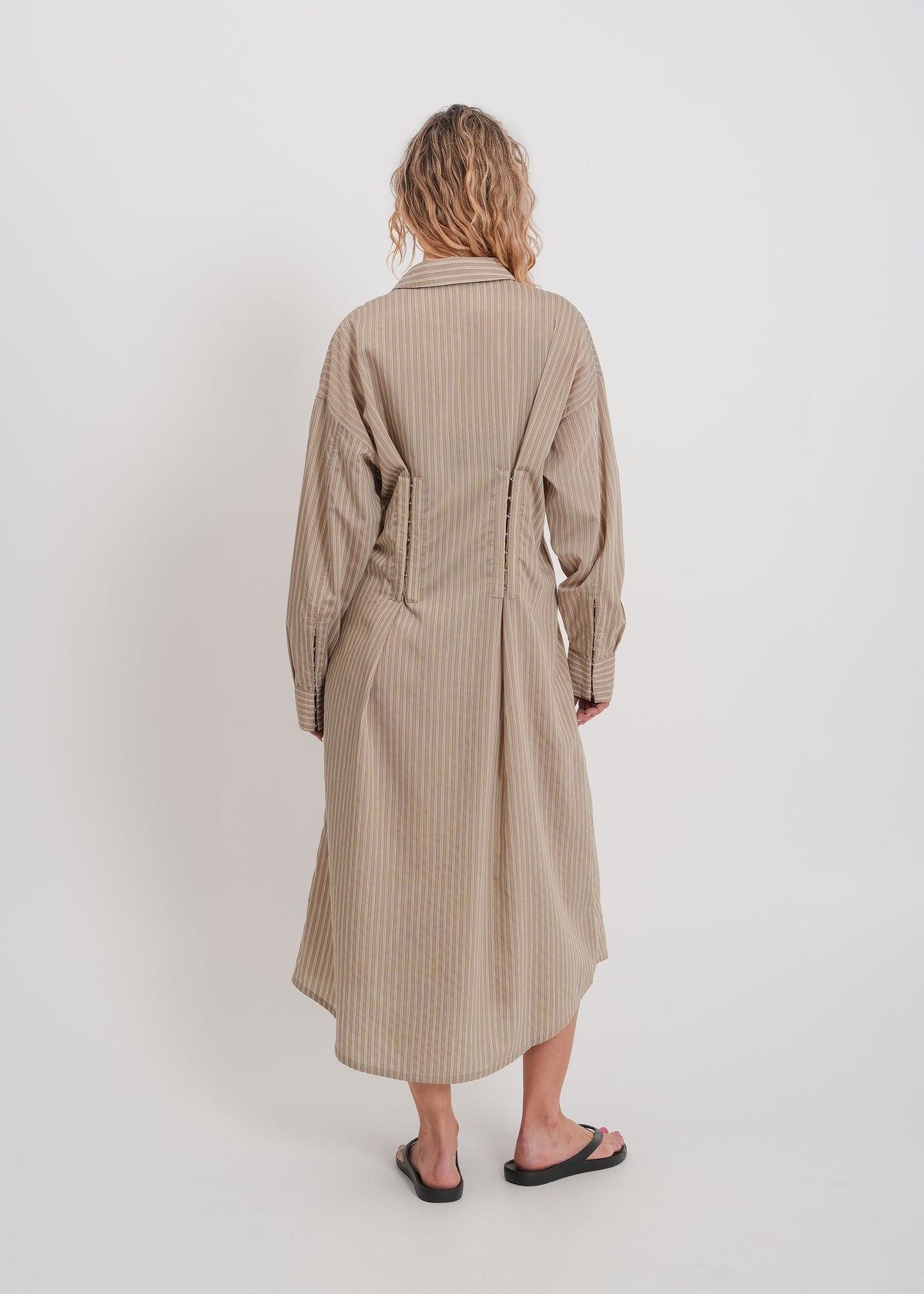 Verity Shirt Dress / Mocha-Yellow-White-Black - 
Mocha Yellow White Black (image 4)