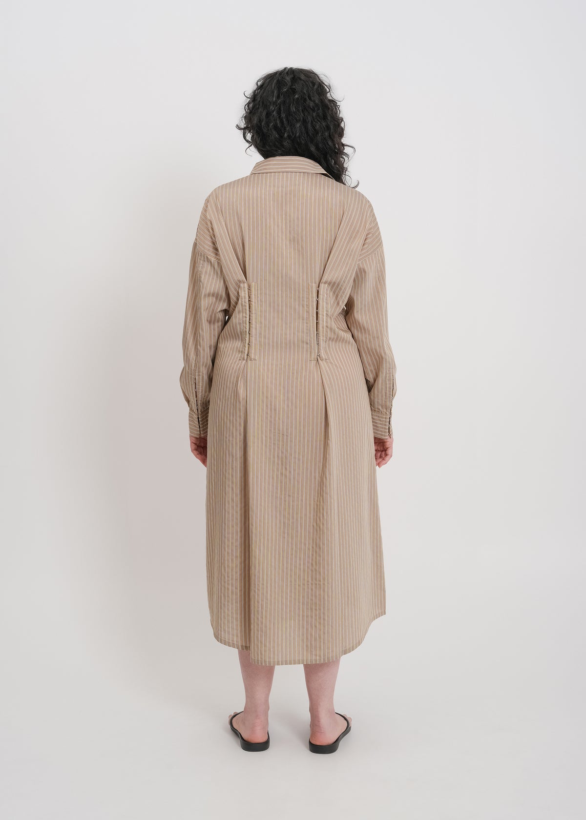Verity Shirt Dress / Mocha-Yellow-White-Black - 
Mocha Yellow White Black (image 9)