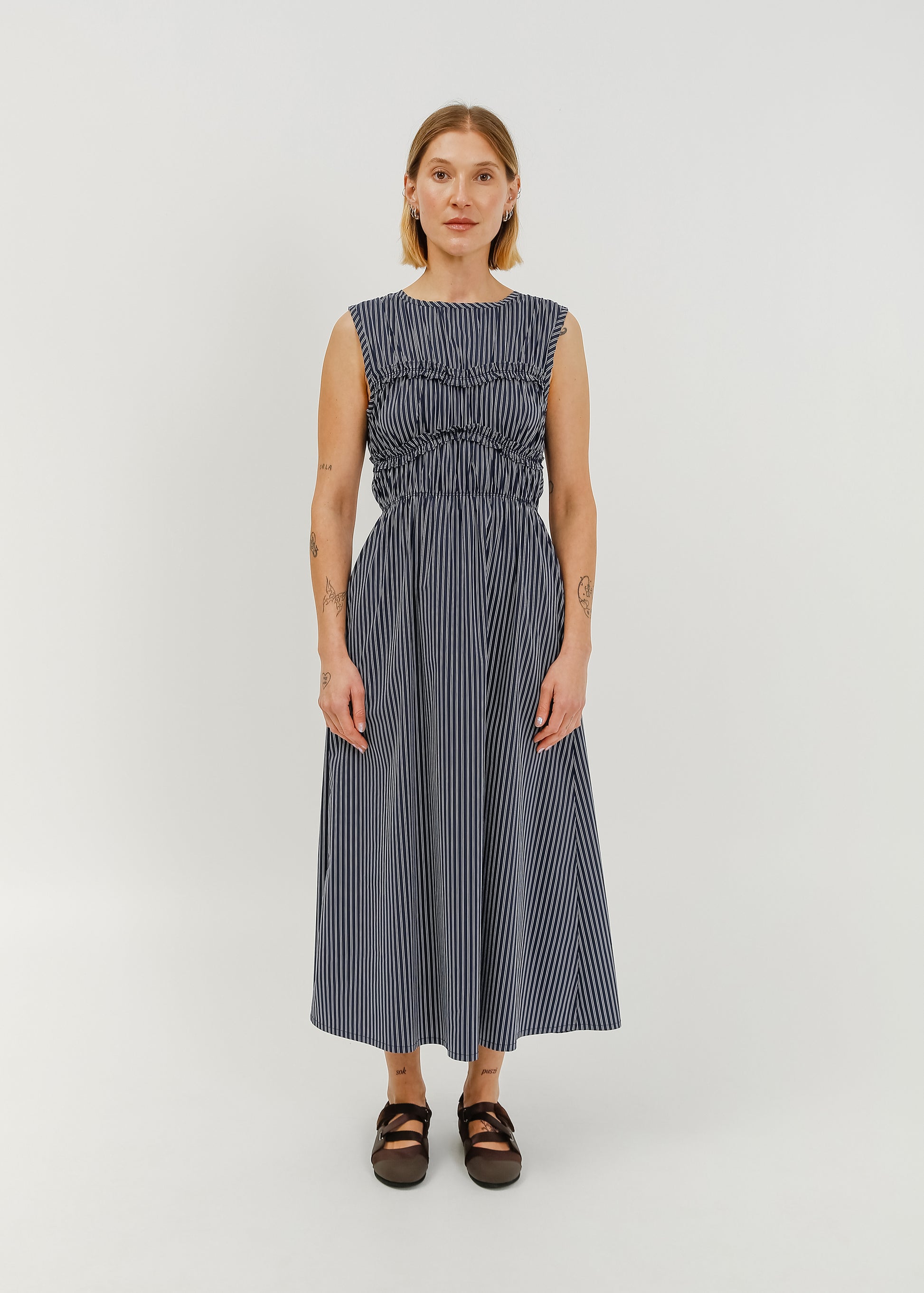 Matty Dress / Navy-White - 
Navy White (image 4)