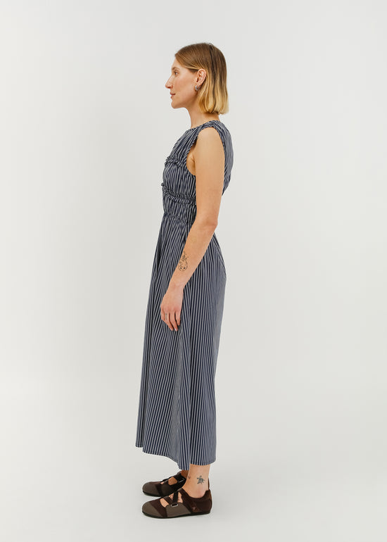 Matty Dress / Navy-White