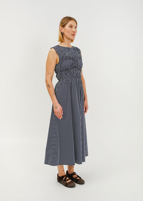 Matty Dress / Navy-White