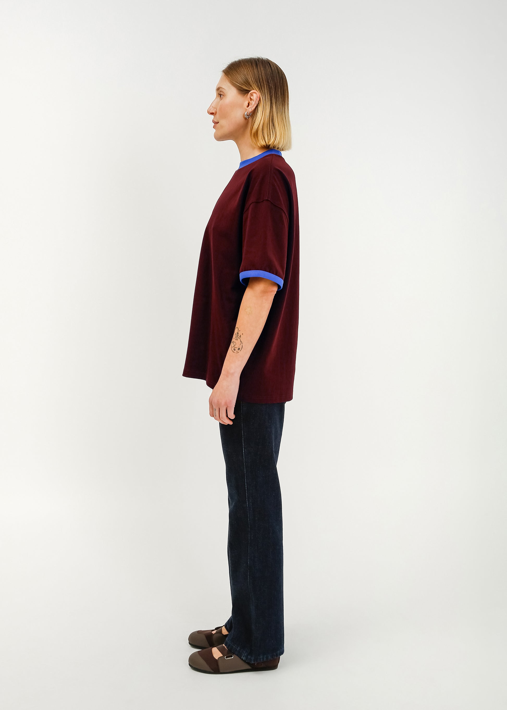 Maxwell Tee / Burnt Maroon-Blue - 
Burnt Maroon Blue (image 8)