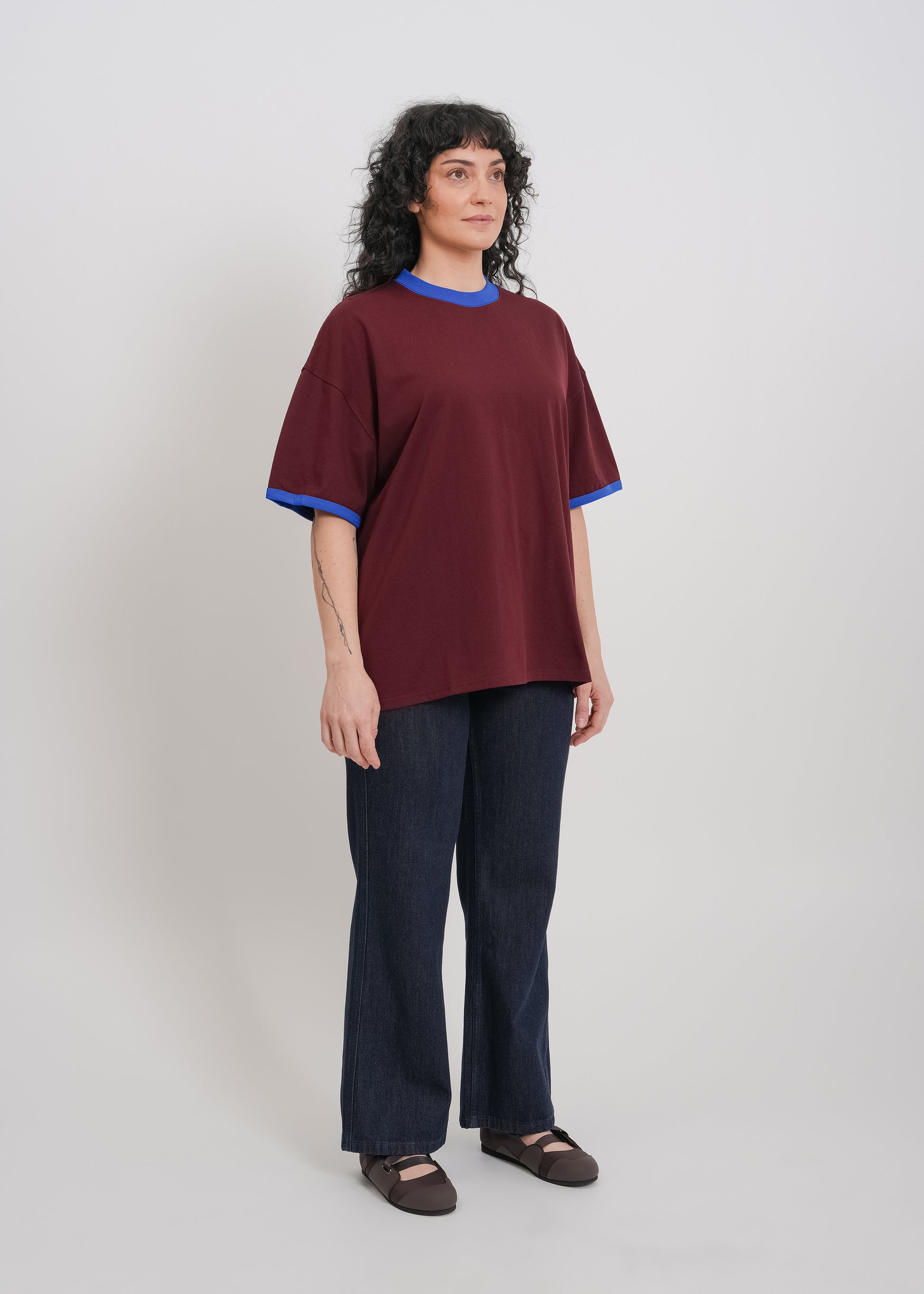 Maxwell Tee / Burnt Maroon-Blue - 
Burnt Maroon Blue (image 2)